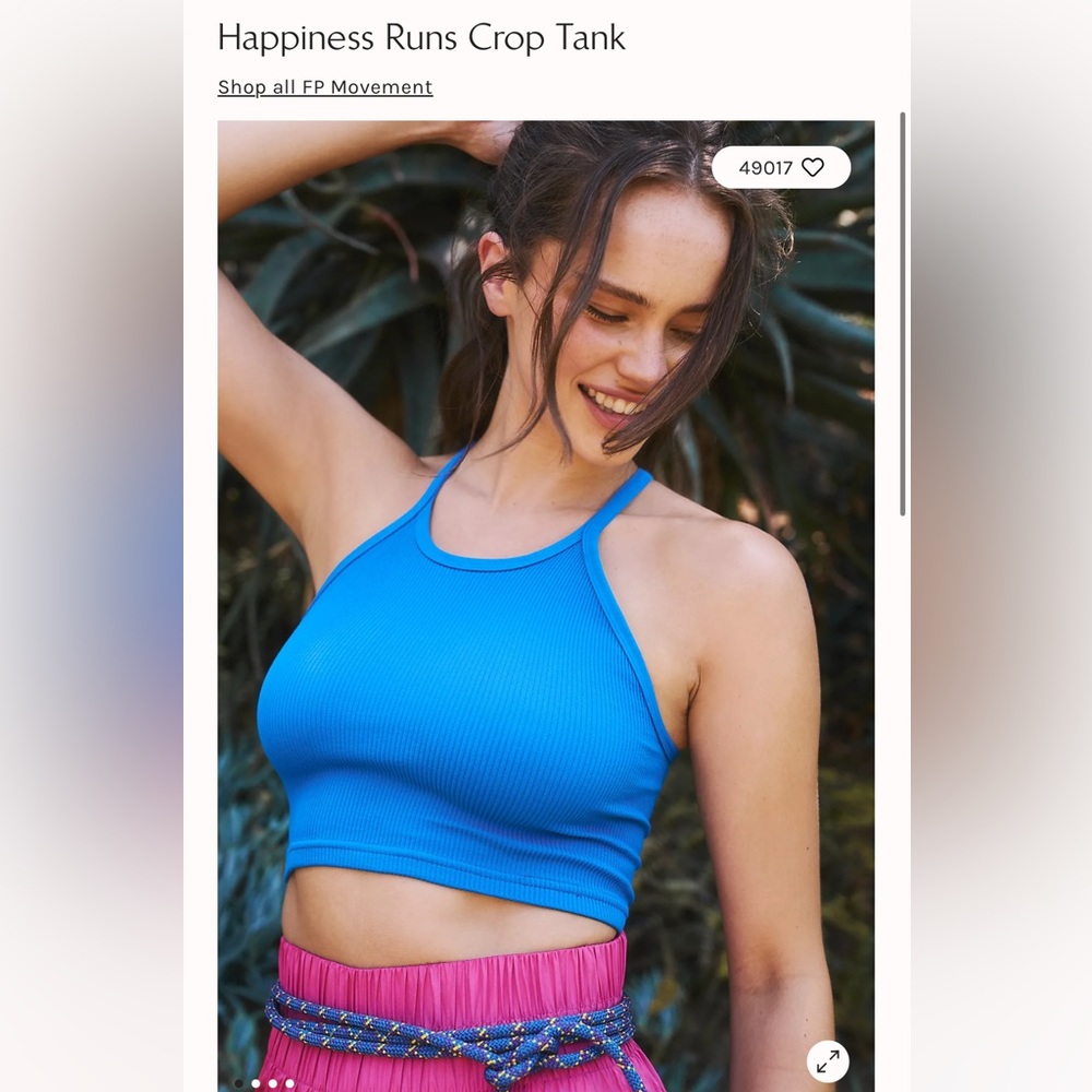 NWOT Free People Happiness Runs crop tank